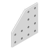 MODULAR SOLUTIONS TIE PLATE 180MM X 180MM X 6MM&lt;BR&gt;ANGLED WITH STAINLESS STEEL HARDWARE